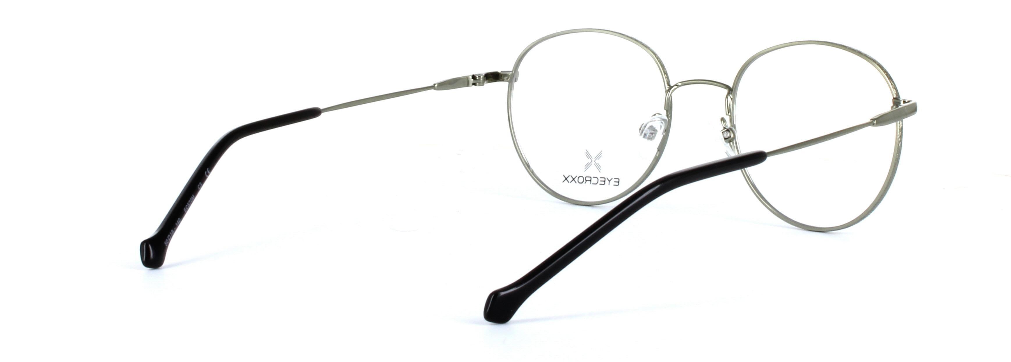 Eyecroxx 570-C3 Blue Full Rim Round Metal Glasses - Image View 4