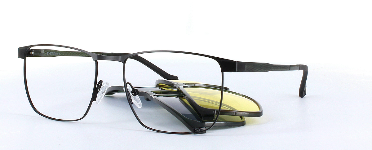 Eyecroxx 601 Grey Full Rim Metal Glasses - Image View 1
