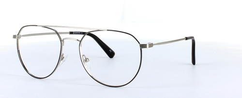 Eyecroxx 597-C3 Black and Gunmetal Full Rim Aviator Metal Glasses - Image View 1
