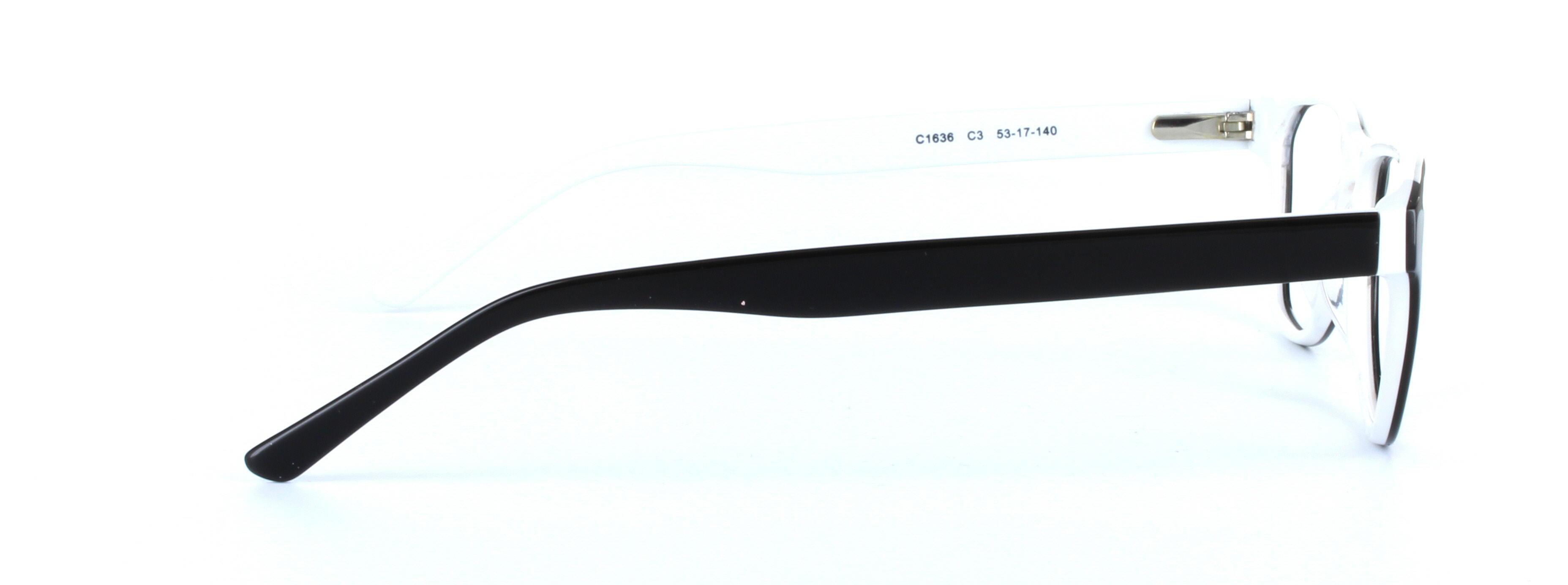 Black Full Rim Oval Plastic Glasses Whispa - Image View 4