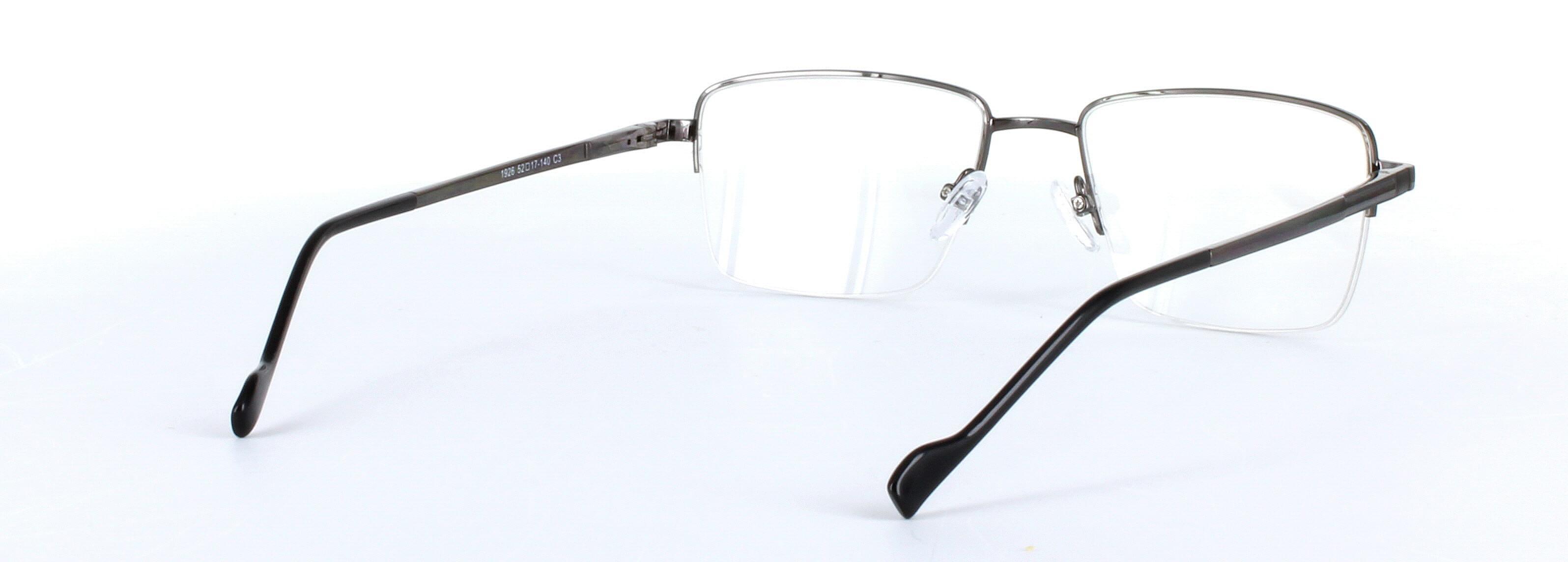 Miguel Gunmetal Semi Rimless Metal Glasses - Image View 4