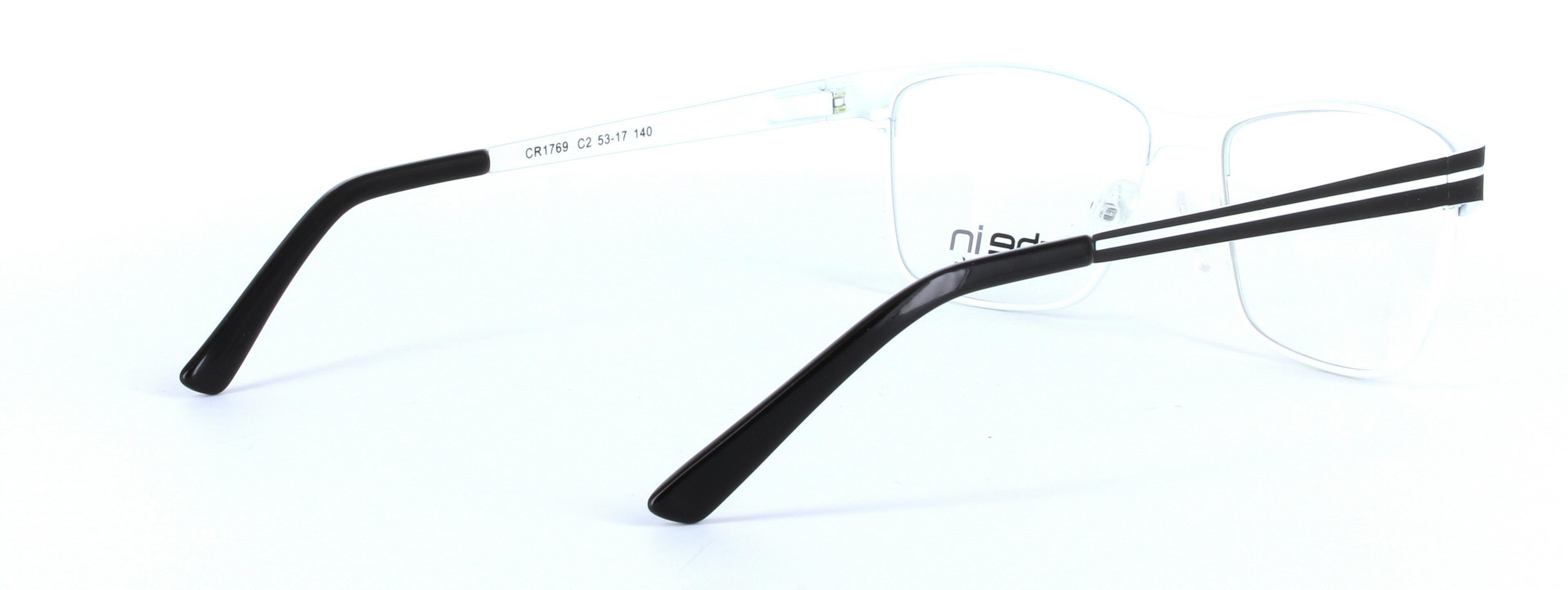 Lyra Black Full Rim Oval Metal Glasses - Image View 4