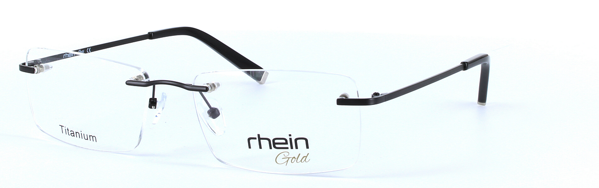 Greenville Titanium Gunmetal Rimless Rectangular Titanium Glasses - Image View 1