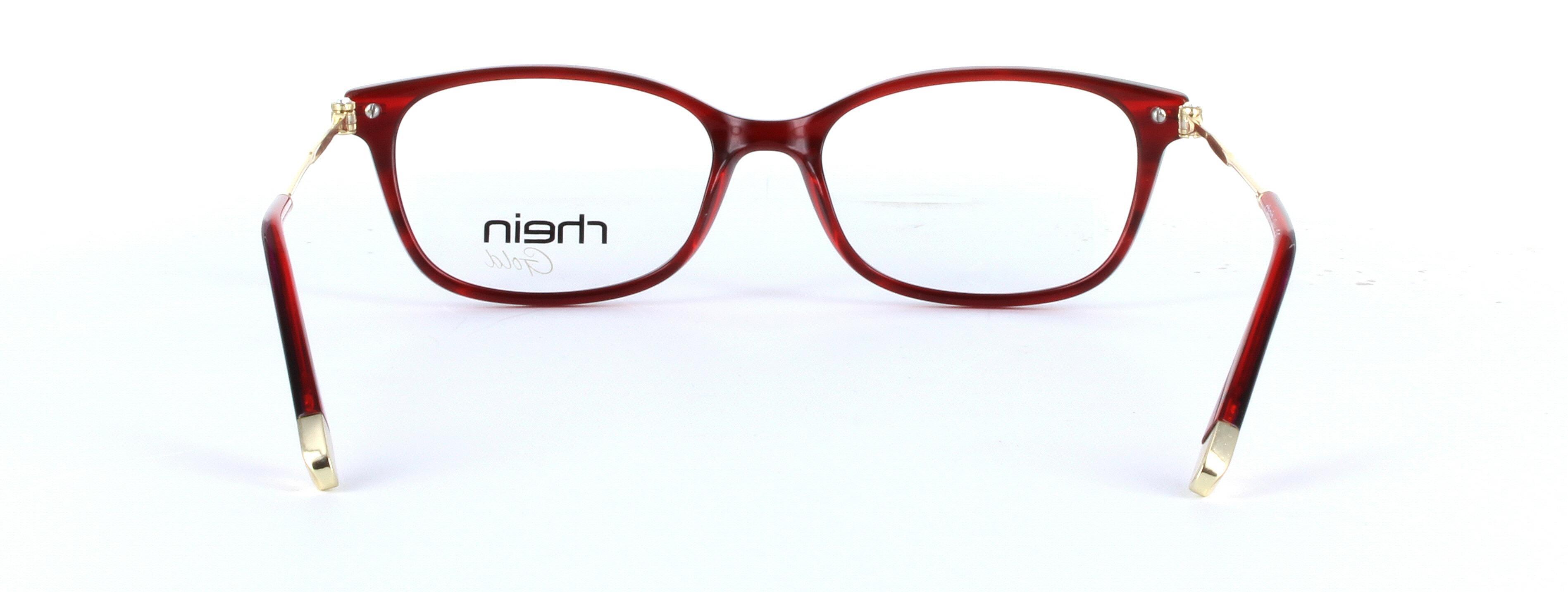 Locarno Red Full Rim Oval Plastic Glasses - Image View 3