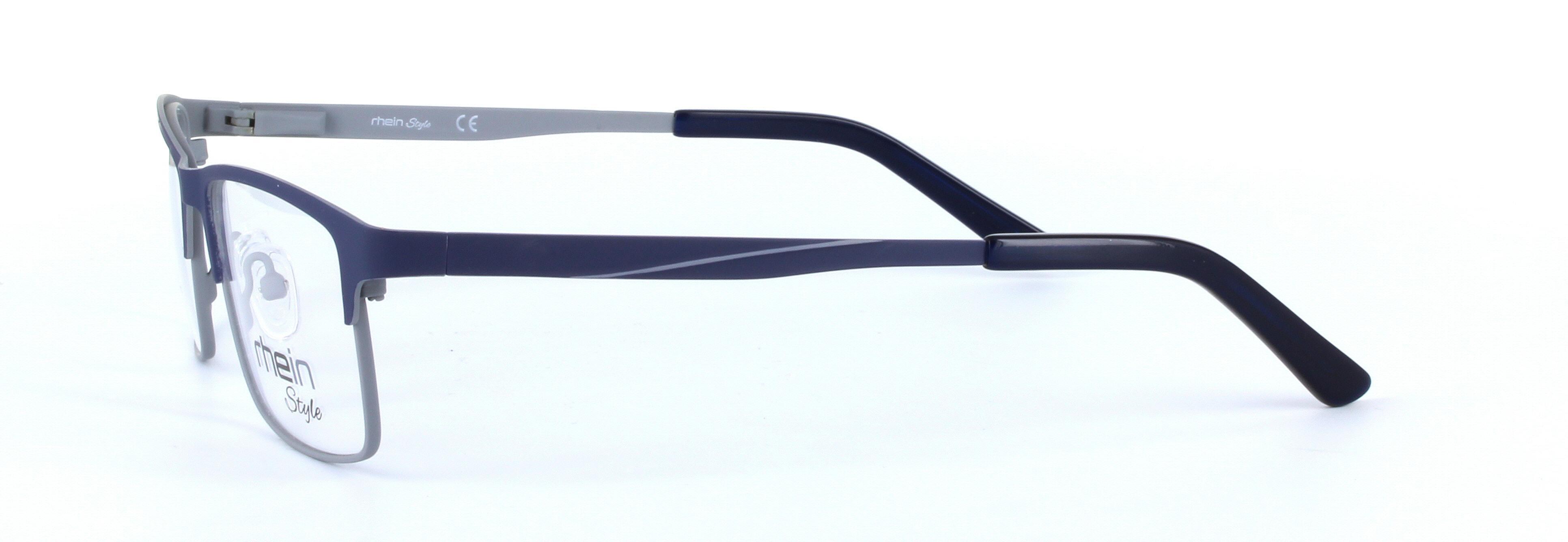 Codey Blue Full Rim Oval Rectangular Metal Glasses - Image View 2