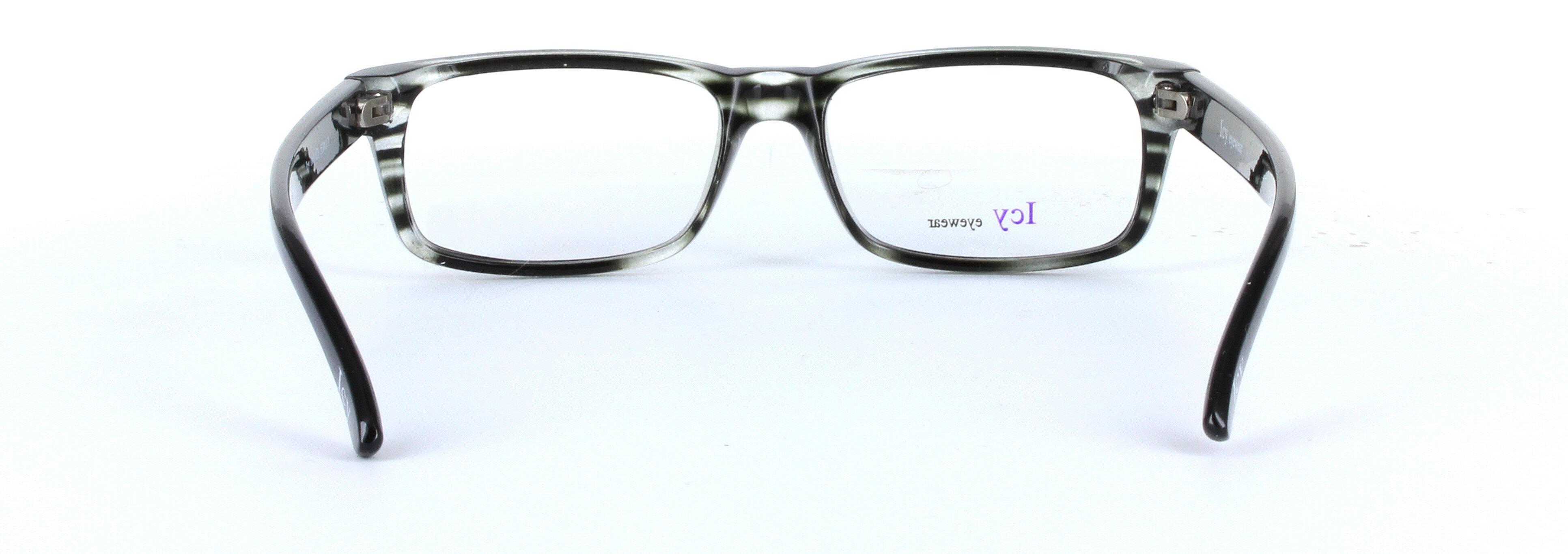 ICY 160 Grey Full Rim Rectangular Square Plastic Glasses - Image View 3