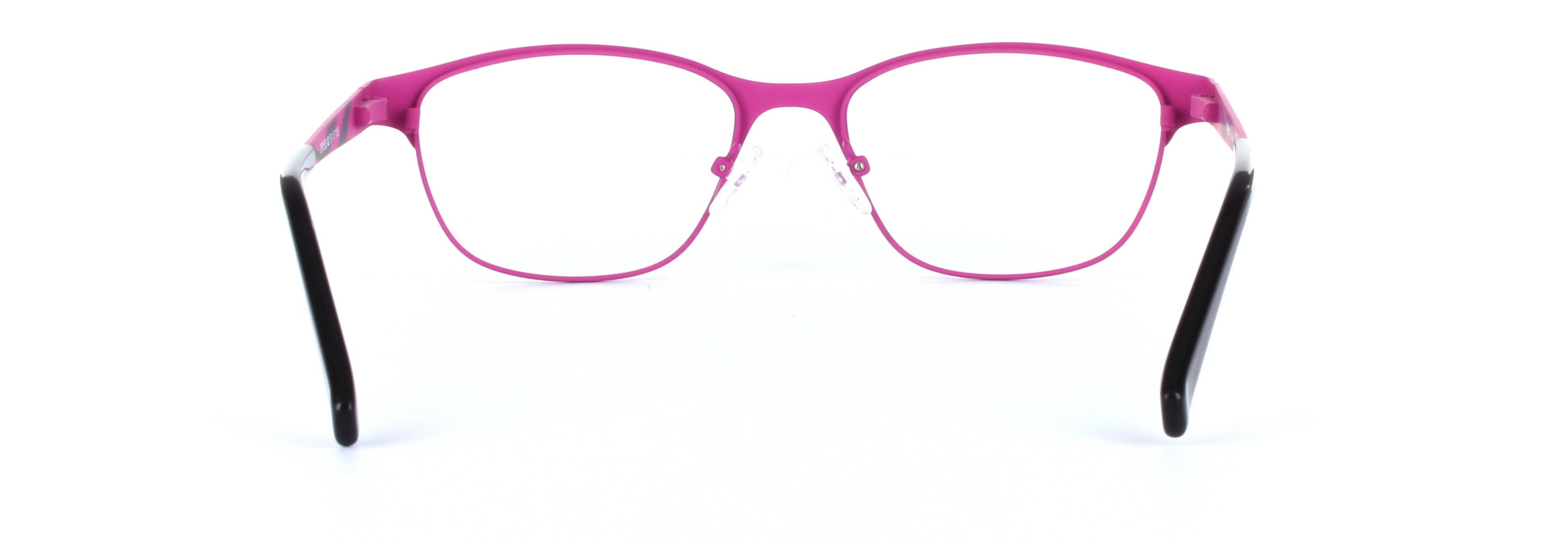 Brown and Pink Full Rim Oval Metal Glasses Lucie - Image View 3