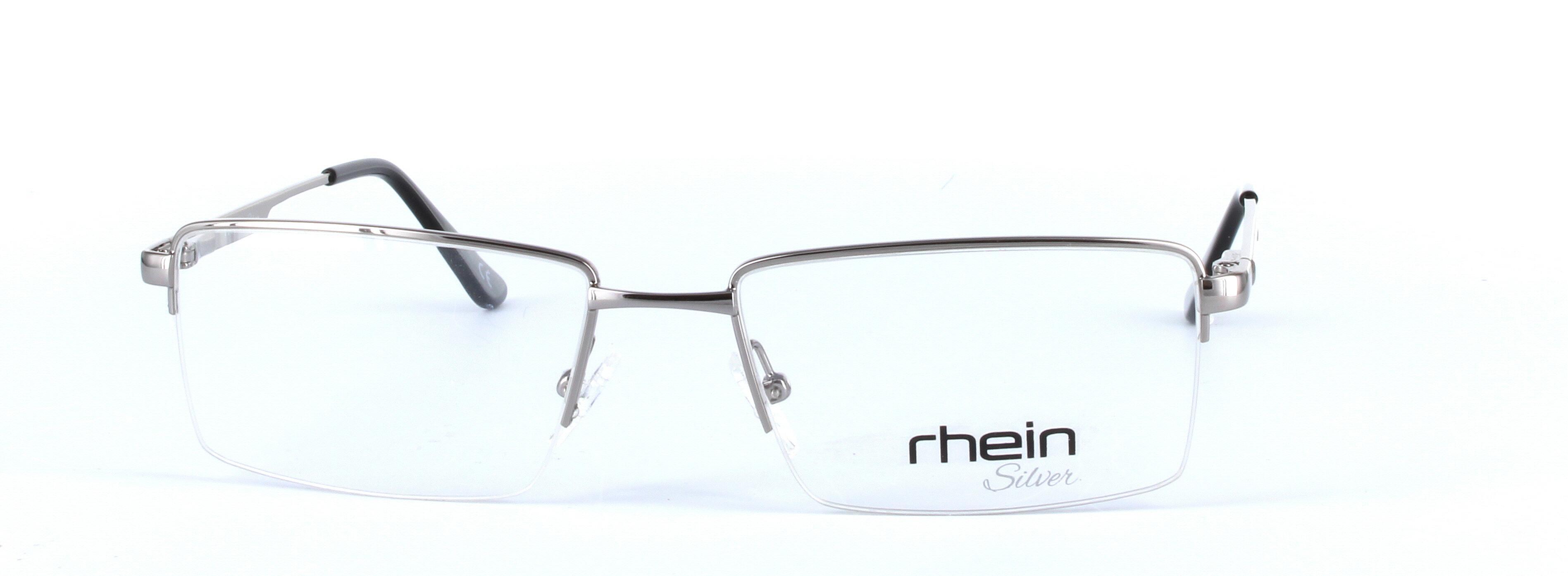 Highfield Gunmetal Semi Rimless Rectangular Metal Glasses - Image View 5