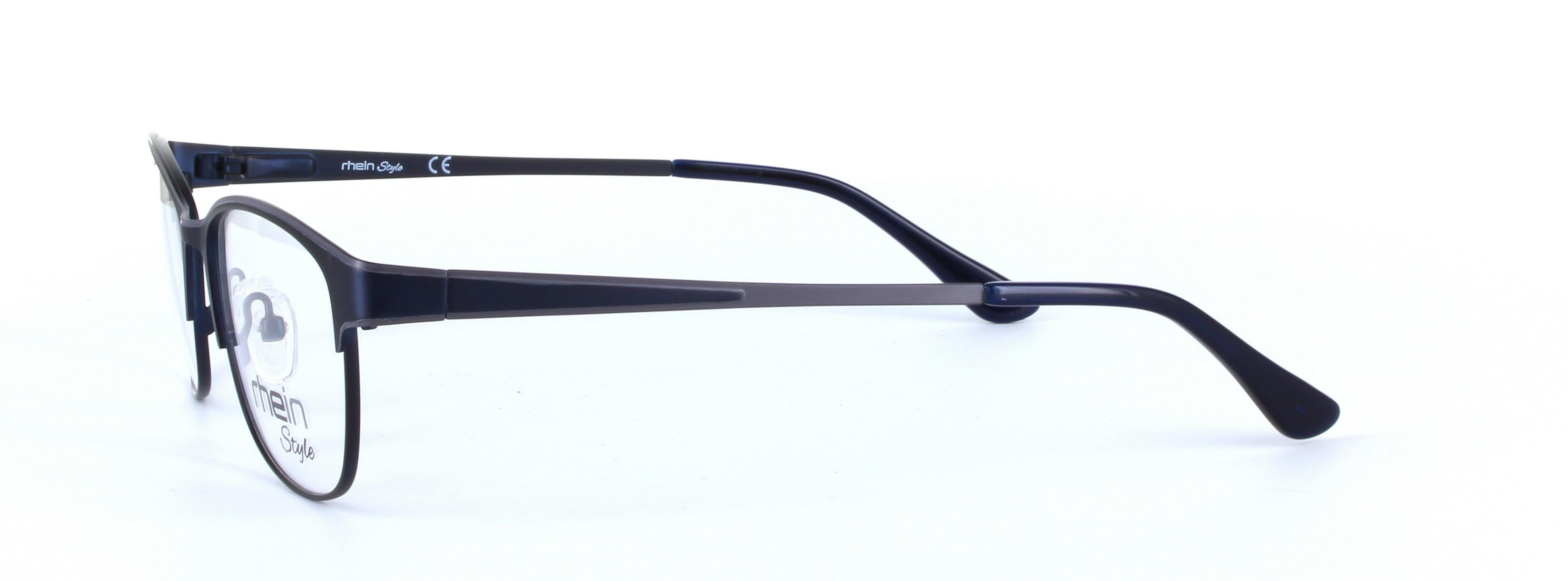 Harvey Blue Full Rim Oval Metal Glasses - Image View 2
