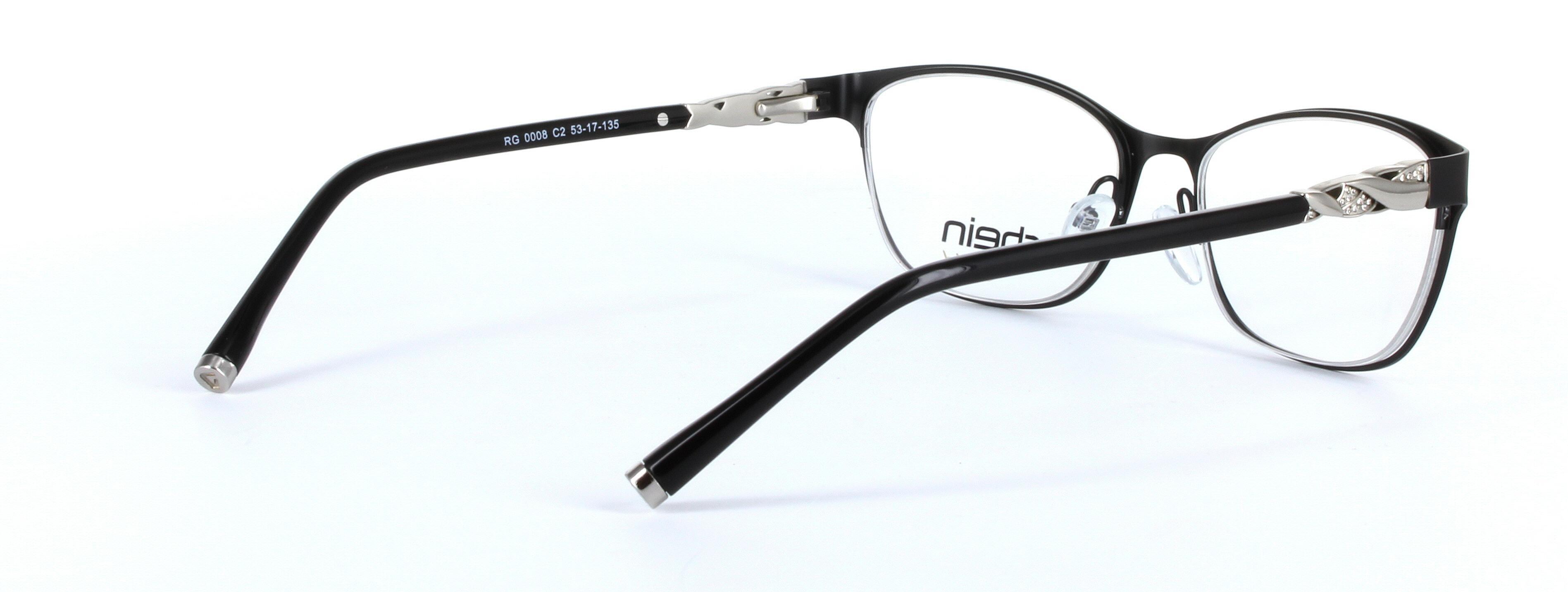 Nova Black Full Rim Oval Round Metal Glasses - Image View 4