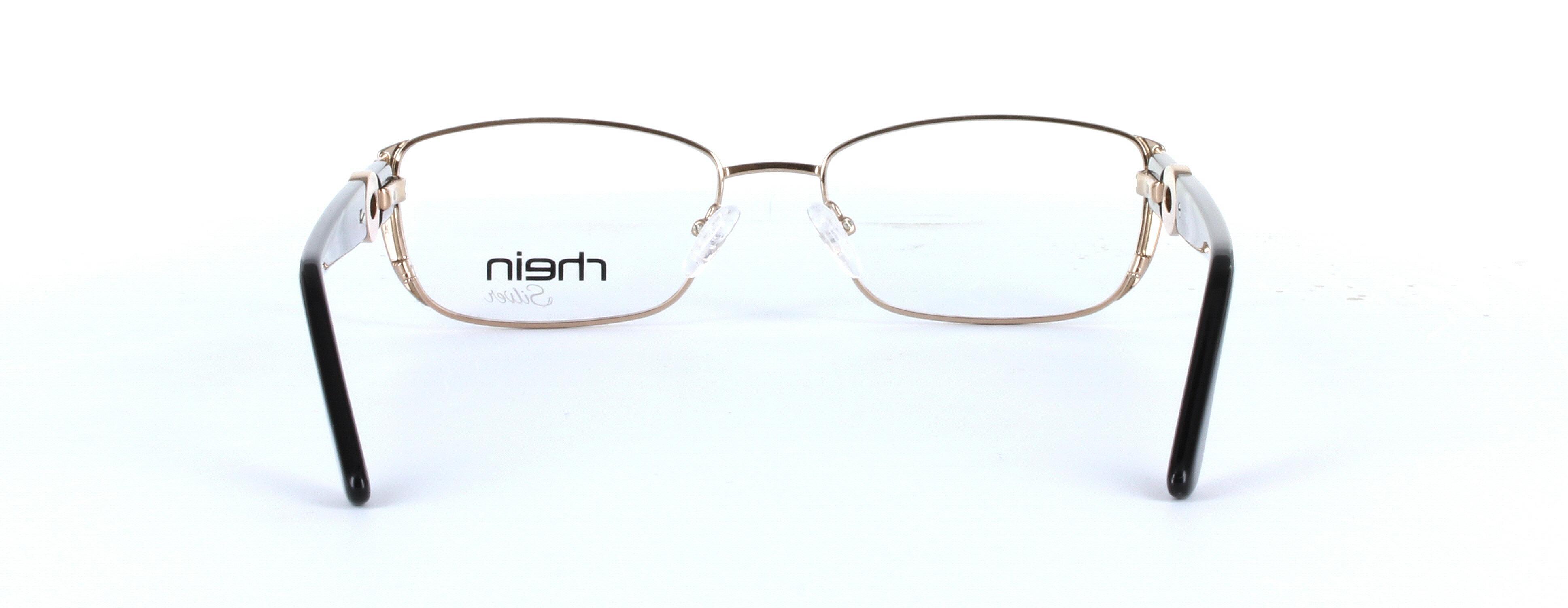 Amaris Gold Full Rim Oval Metal Glasses - Image View 3