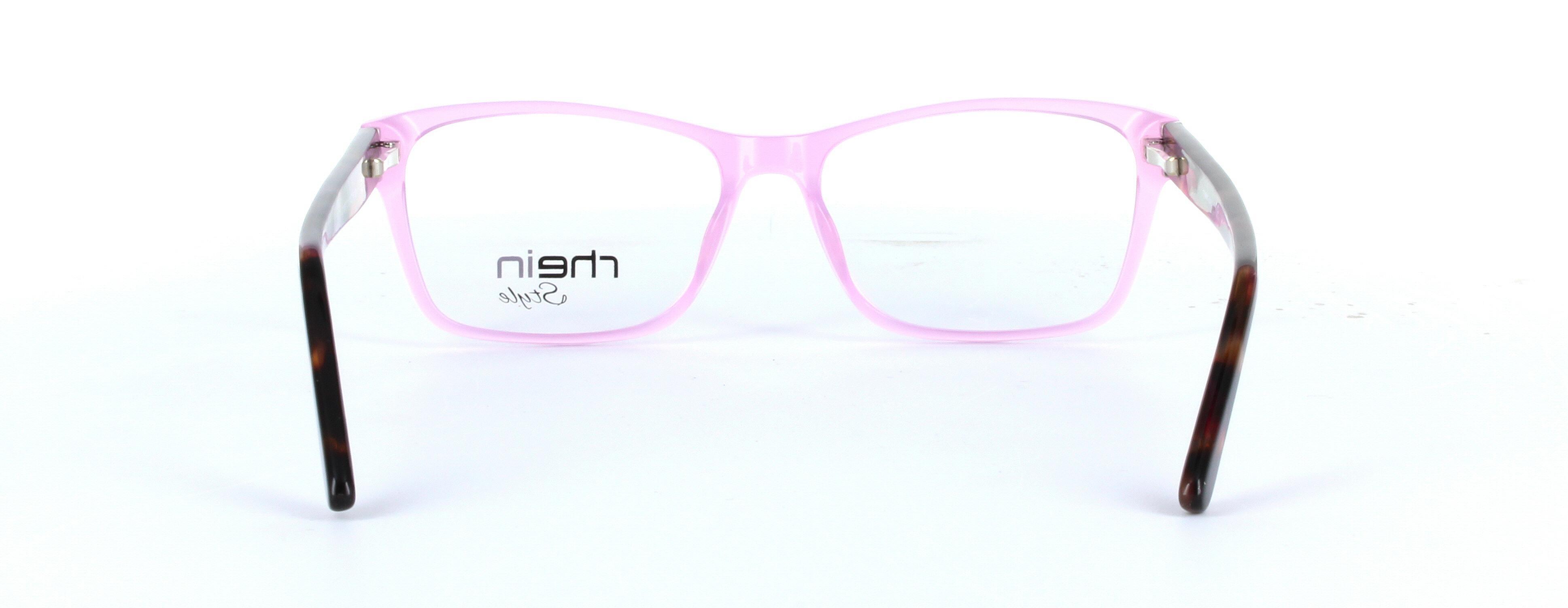 Benji Pink Full Rim Oval Round Plastic Glasses - Image View 3