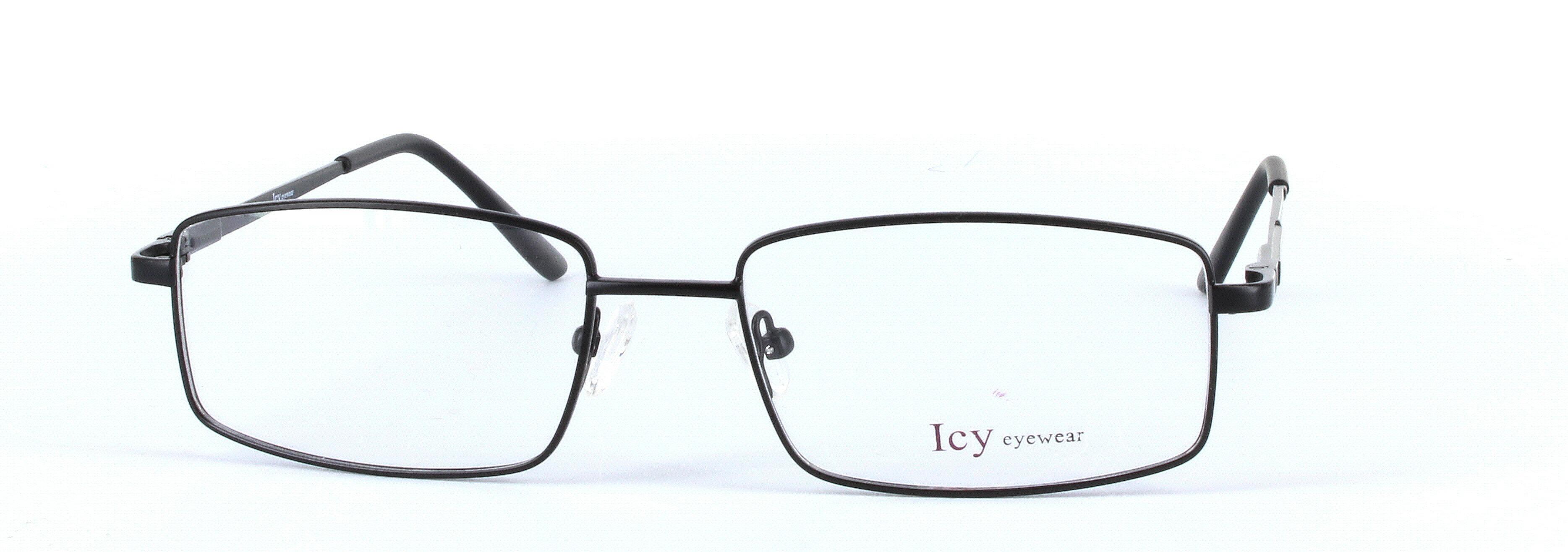 Chester Black Full Rim Rectangular Metal Glasses - Image View 5