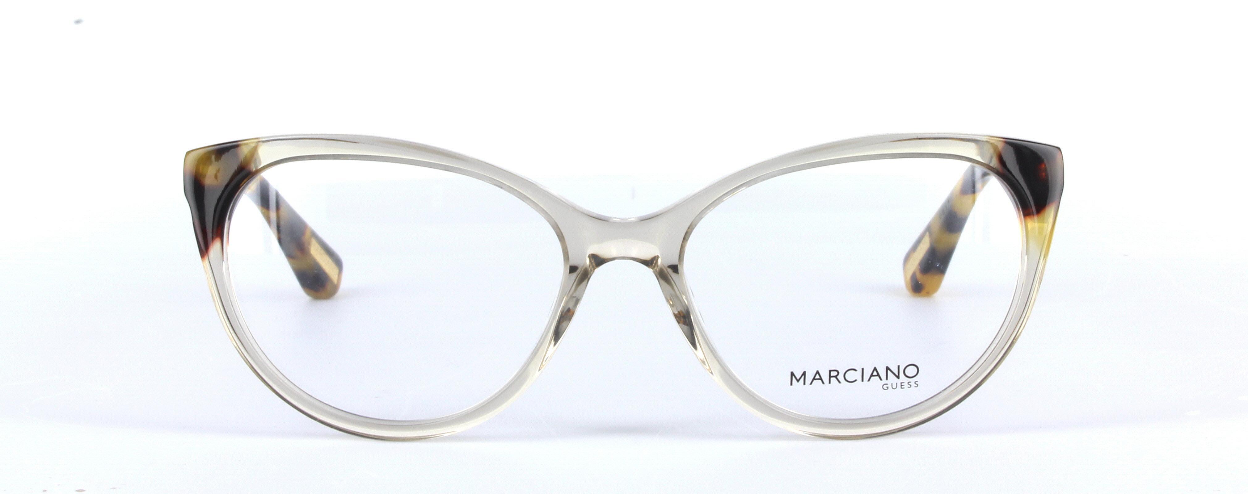 GUESS MARCIANO (GM0315-020) Tortoise Full Rim Cat Eye Acetate Glasses - Image View 5