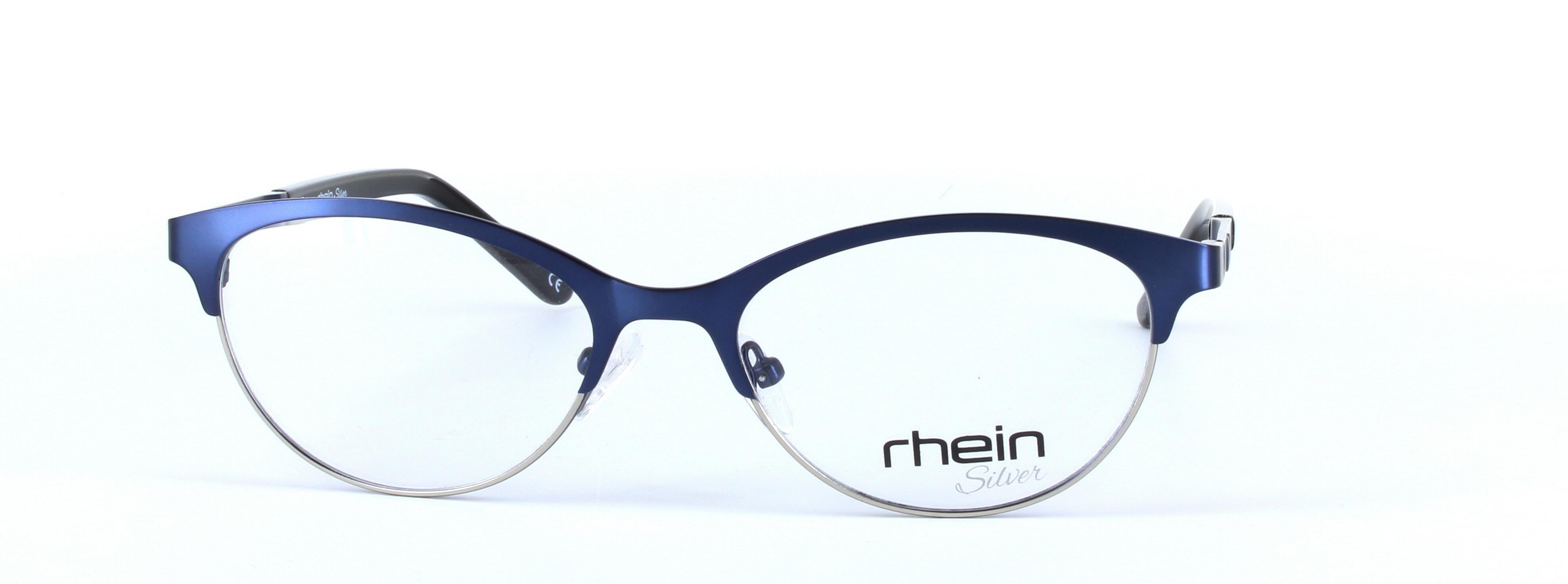 Honey Blue Full Rim Oval Metal Glasses - Image View 5