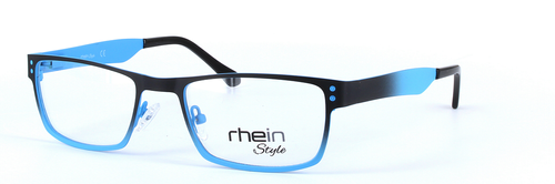 Ambleside Black and Blue Full Rim Rectangular Metal Glasses - Image View 1