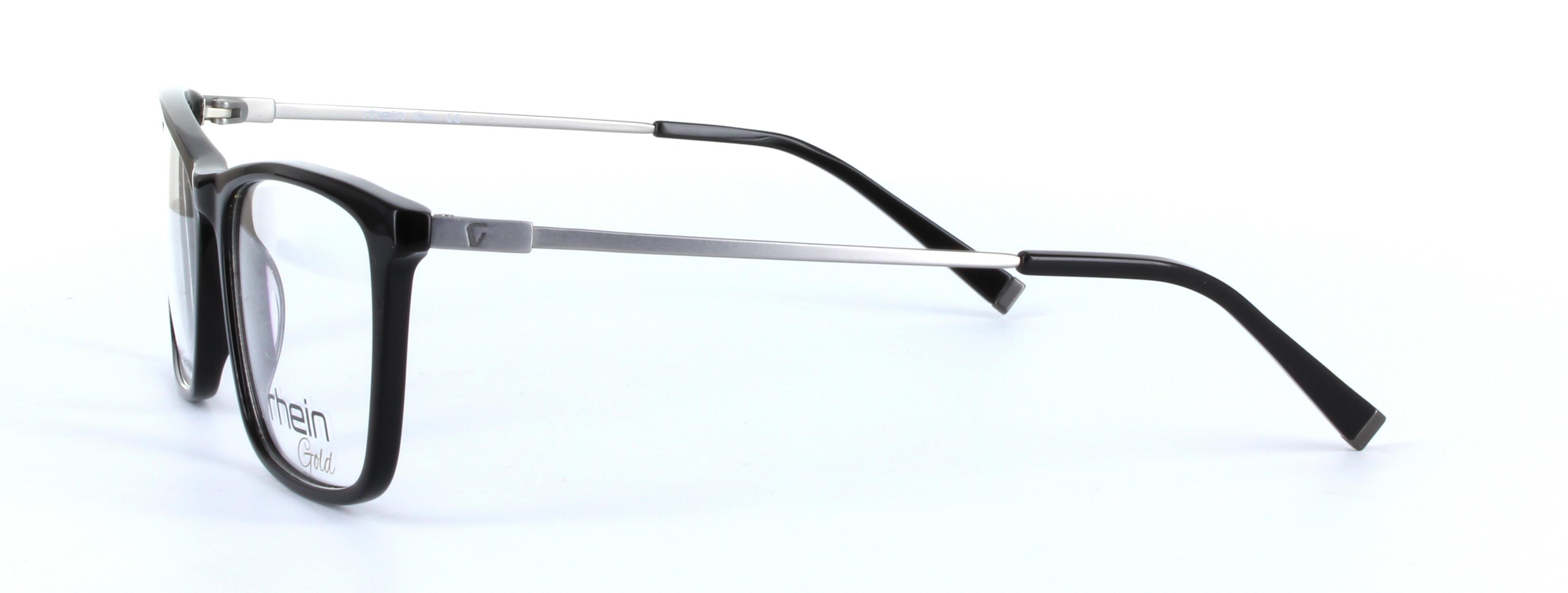 Chatsworth Black Full Rim Square Plastic Glasses - Image View 2