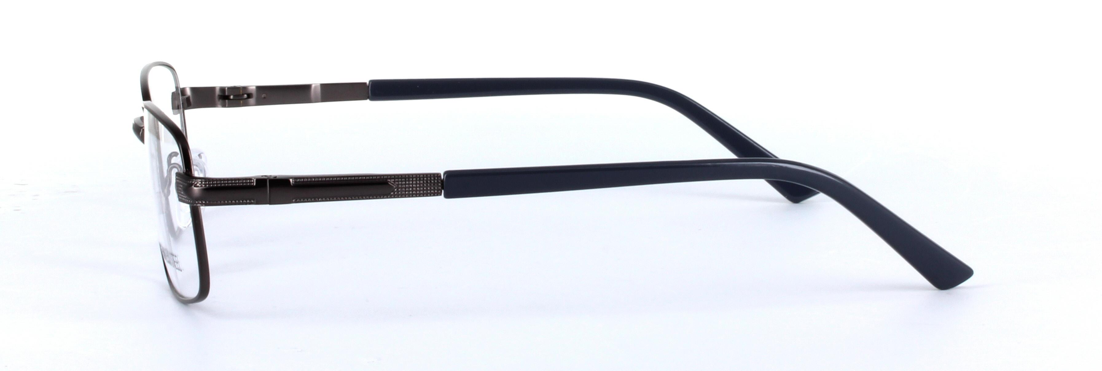Lorenzo Bronze Full Rim Rectangular Metal Glasses - Image View 2