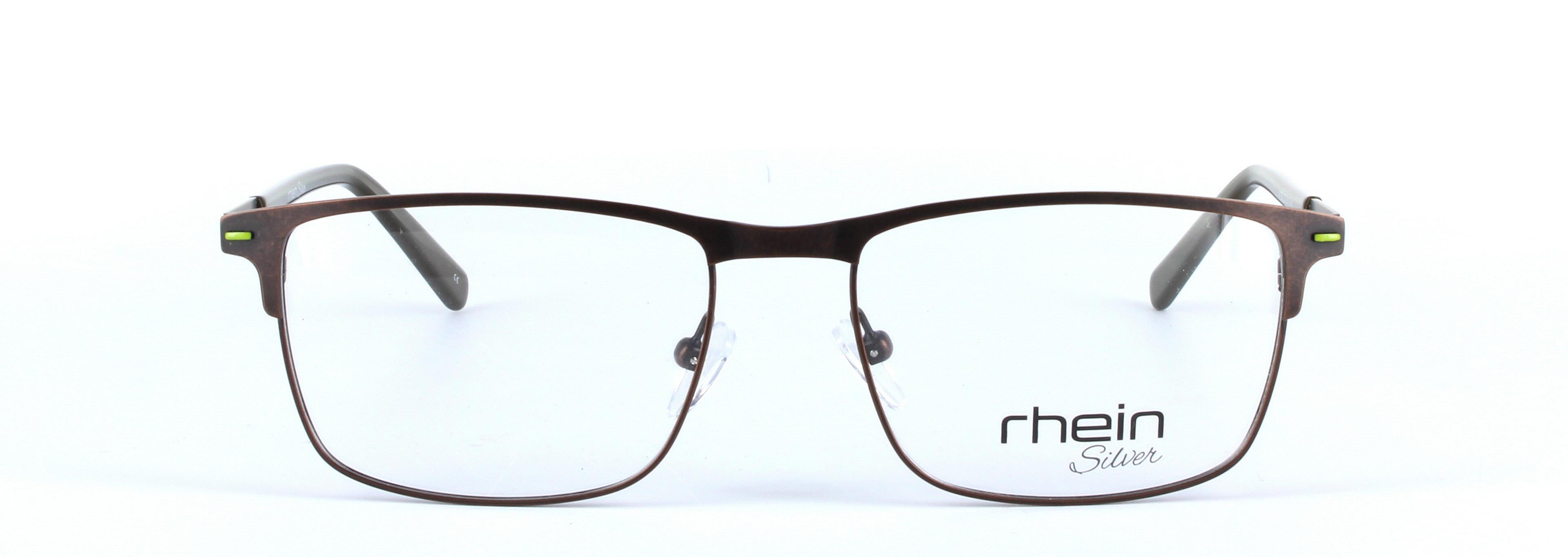 Aries Brown Full Rim Oval Metal Glasses - Image View 5