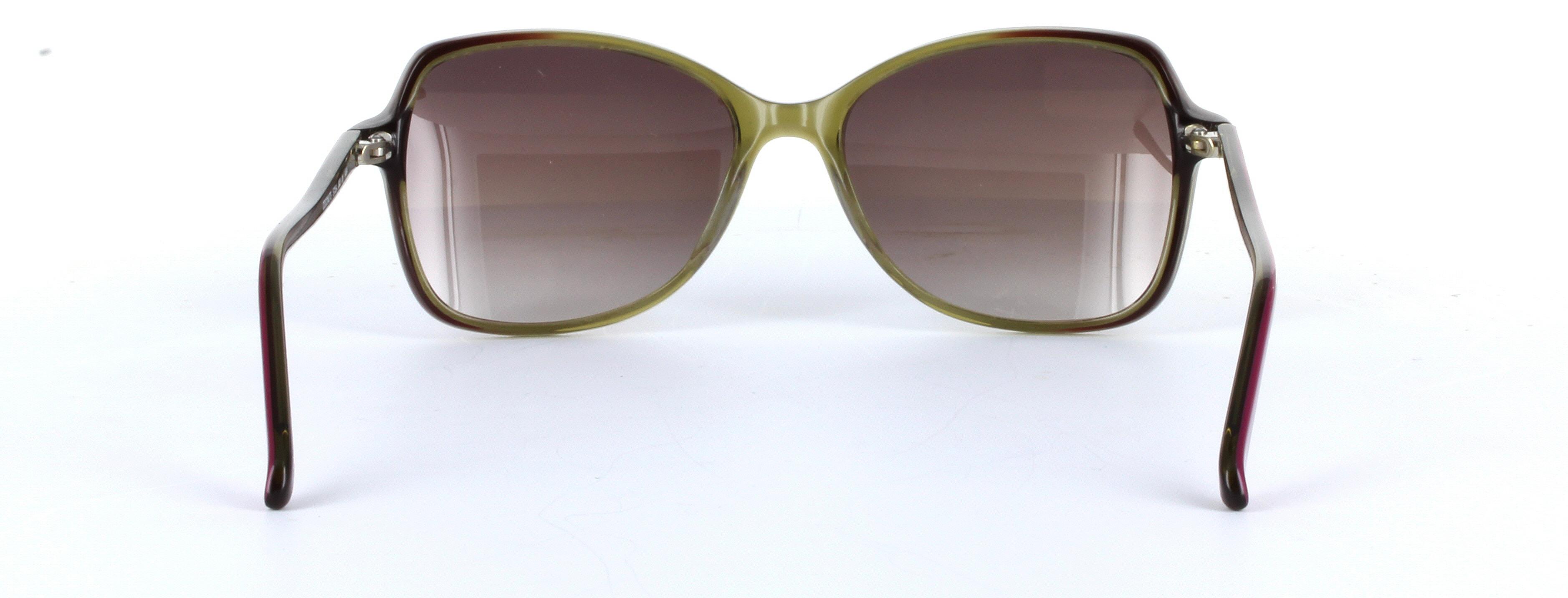 Coconuts Green and Burgundy Full Rim Plastic Sunglasses - Image View 3