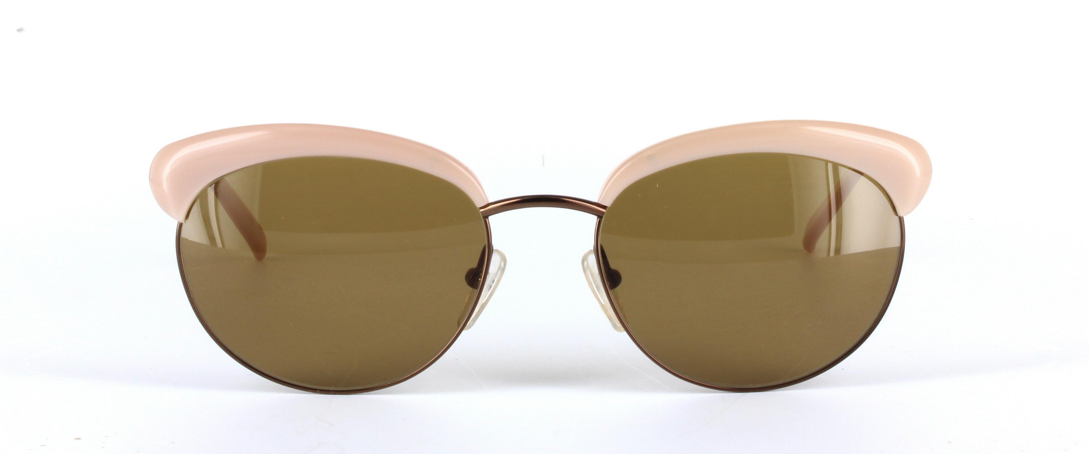 Coconuts Brown and Pink Full Rim Metal Sunglasses - Image View 5