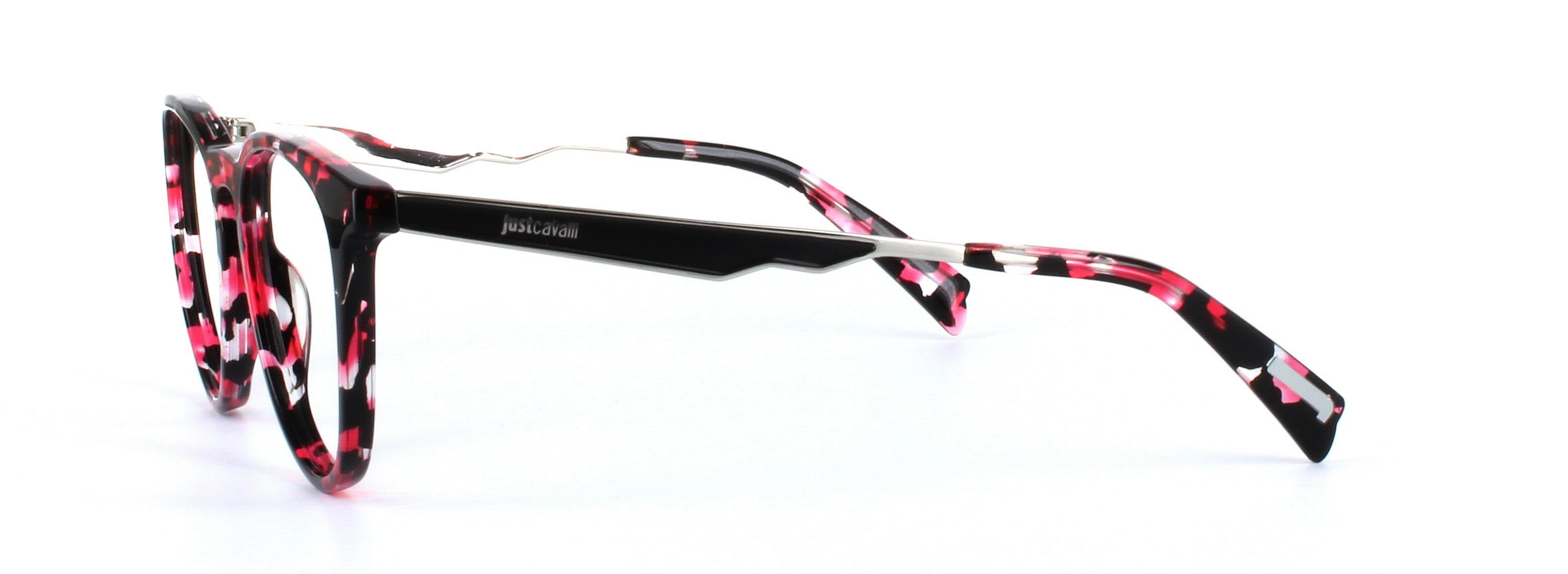 JUST CAVALLI (JC0879-55A) Black and Red Full Rim Round Acetate Glasses - Image View 2