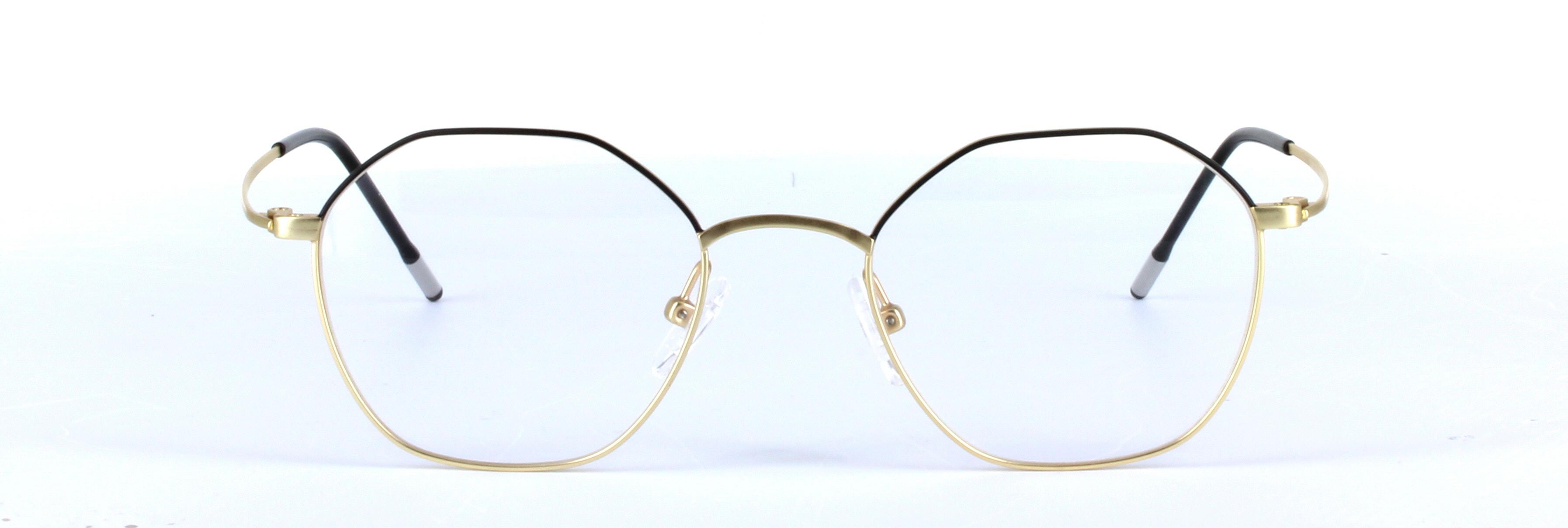 Maiver Gold and Black Full Rim Round Metal Glasses - Image View 5