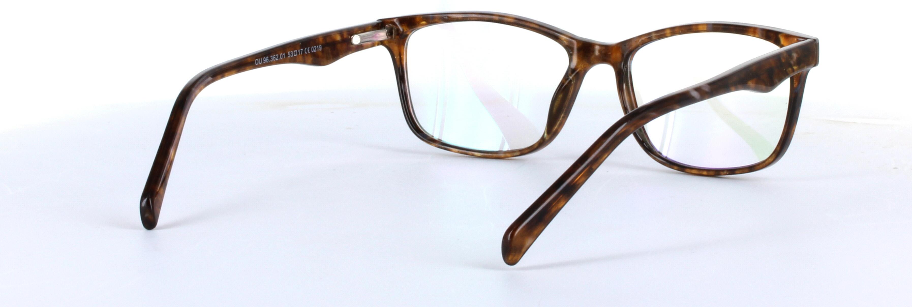 Kamryn Tortoise Full Rim Oval Rectangular Plastic Glasses - Image View 4