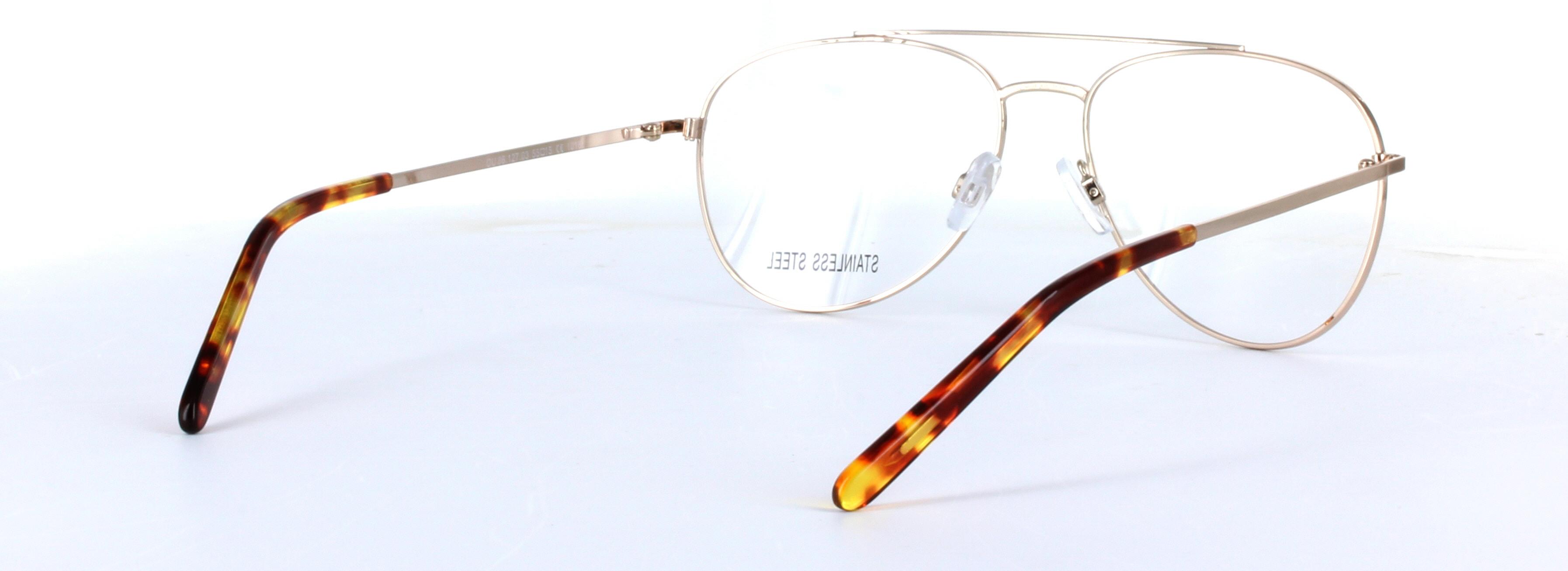 Gianni Gold Full Rim Oval Metal Glasses - Image View 4