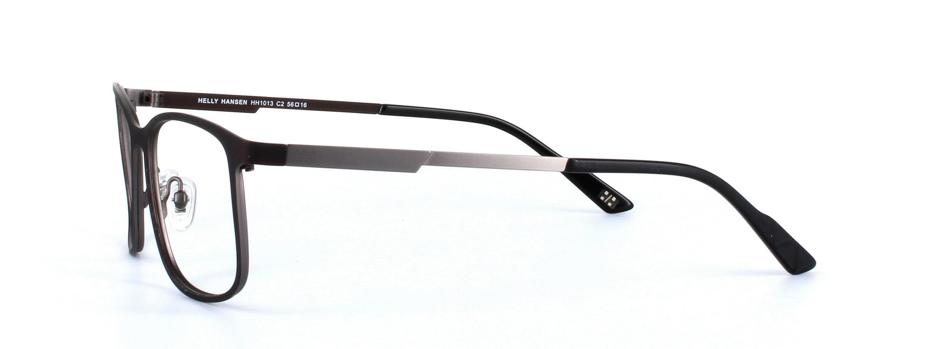 Helly Hansen HH 1013 Brown Full Rim Rectangular Square Metal Glasses - Image View 2
