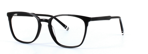Astley Black Full Rim Round Acetate Glasses - Image View 1