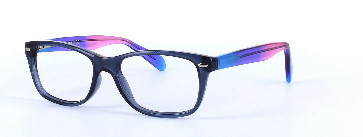 Olivia Blue Full Rim Oval Plastic Glasses - Image View 1