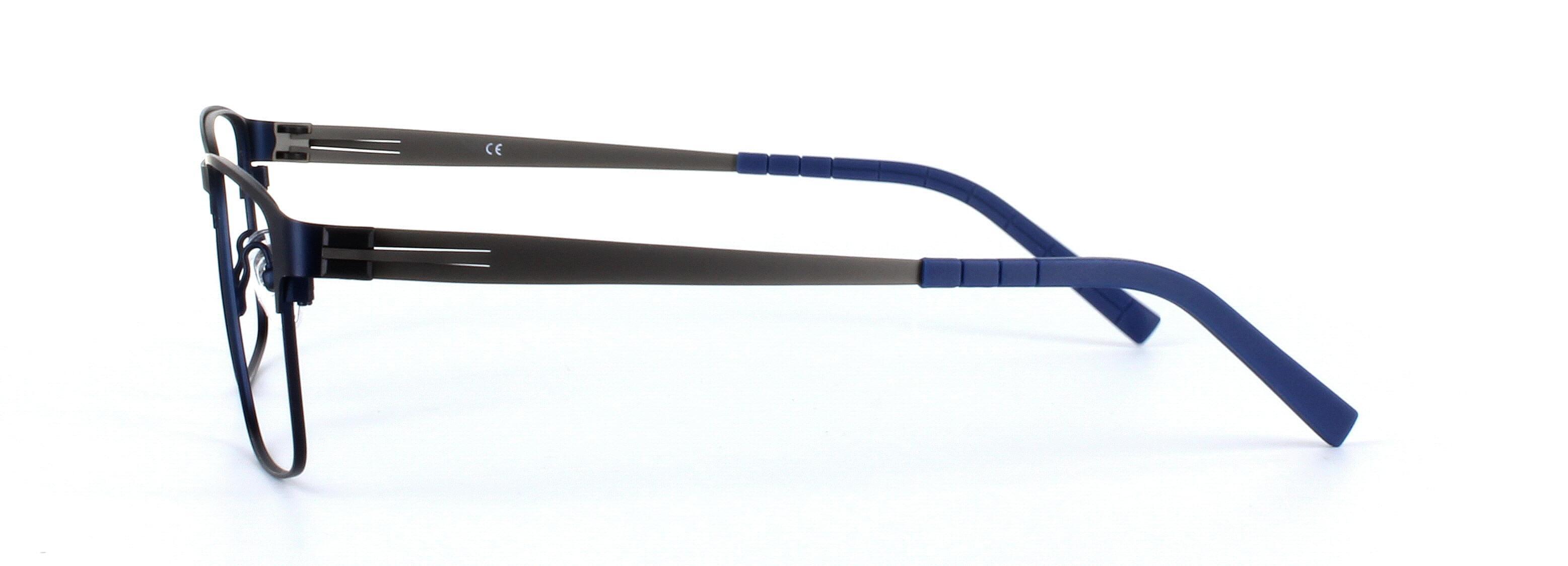 Divo Matt Blue Full Rim Square Titanium Glasses - Image View 2