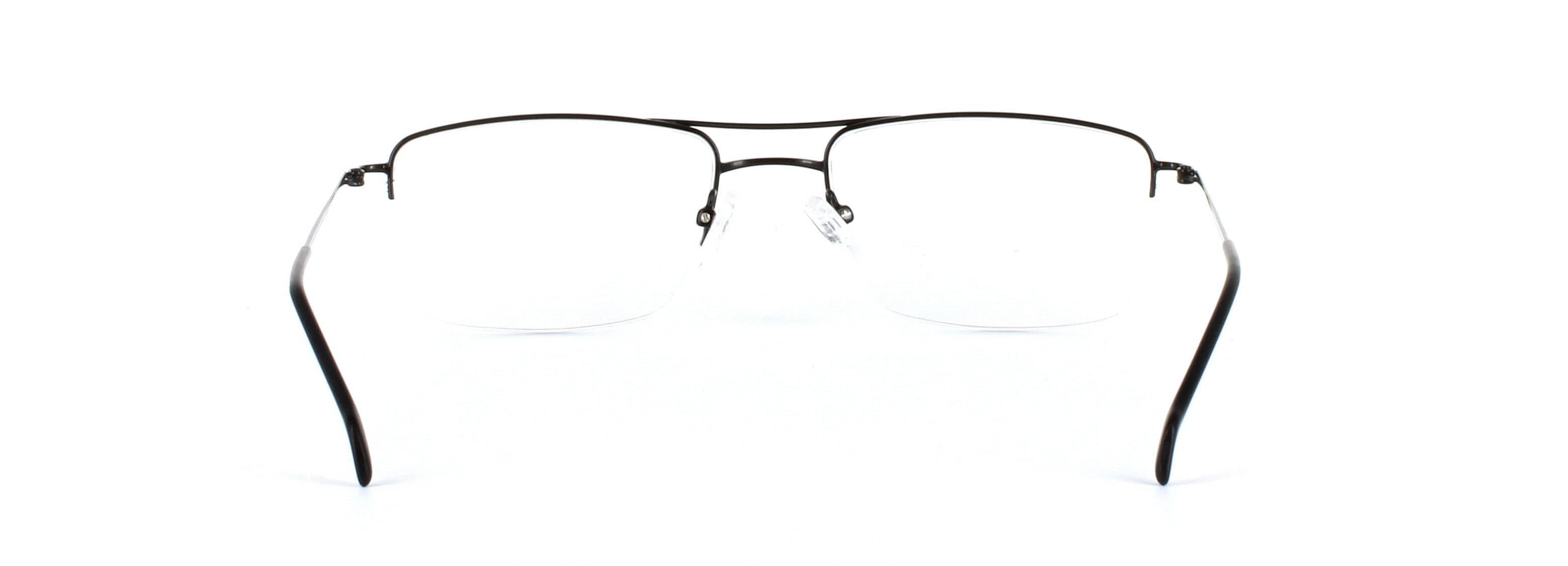 Oklahoma Black Semi Rimless Metal Glasses - Image View 3