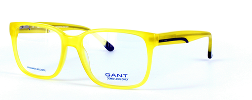 GANT (GA3055-039) Yellow Full Rim Oval Rectangular Acetate Glasses - Image View 1