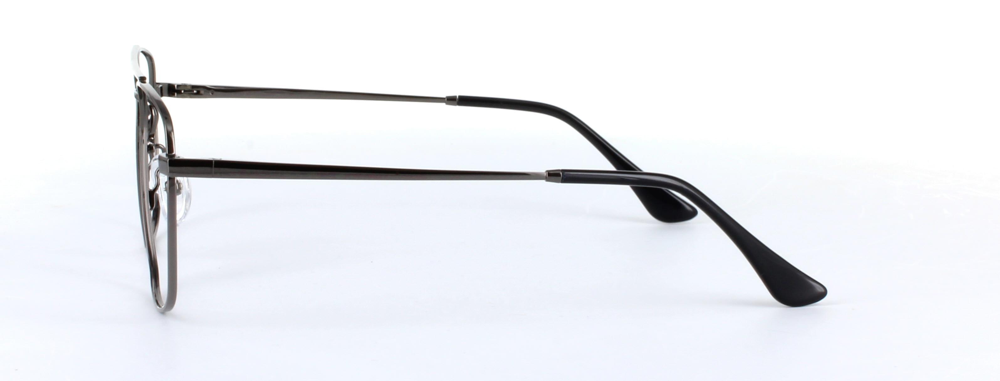 Enrique Gunmetal Full Rim Aviator Metal Glasses - Image View 2