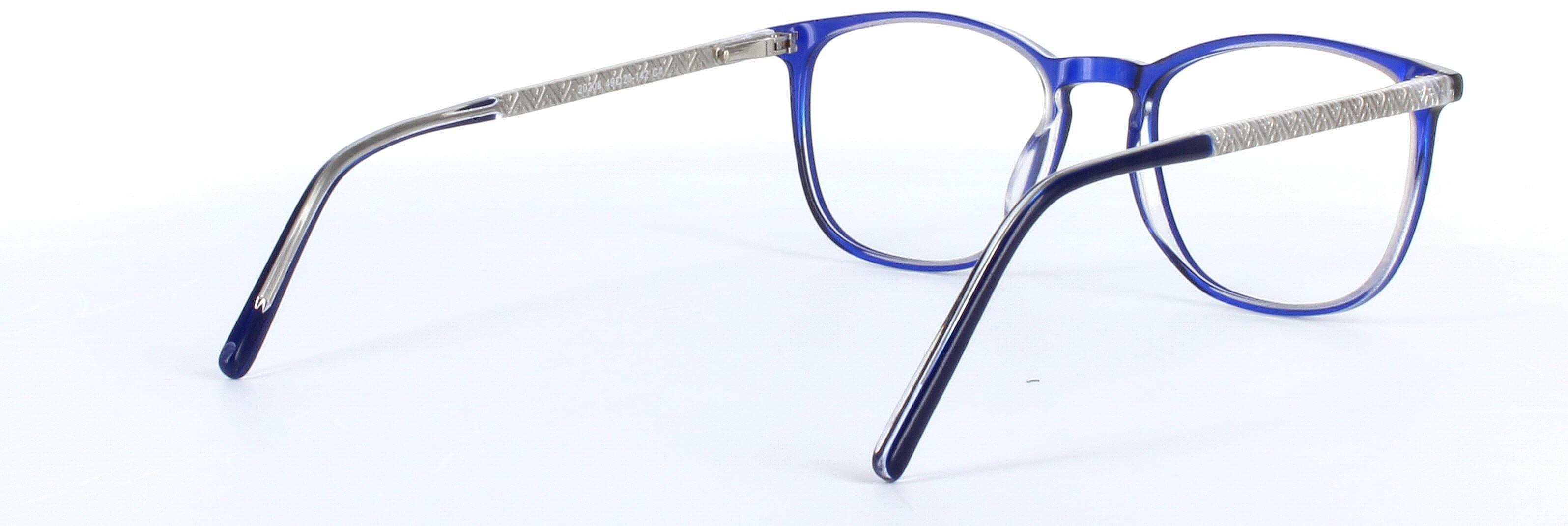 Mariana Blue Full Rim Round Plastic Glasses - Image View 4