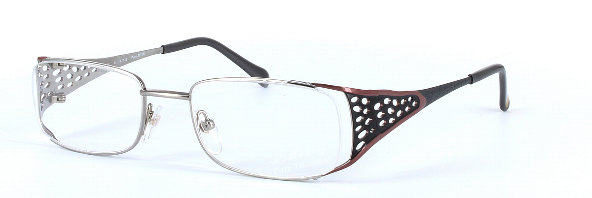 L'ART St-MORITZ (4782-003) Silver Full Rim Rectangular Metal Glasses - Image View 1