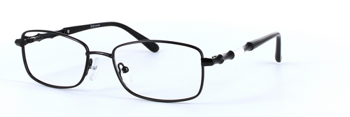 Kirsty Black Full Rim Oval Rectangular Metal Glasses - Image View 1