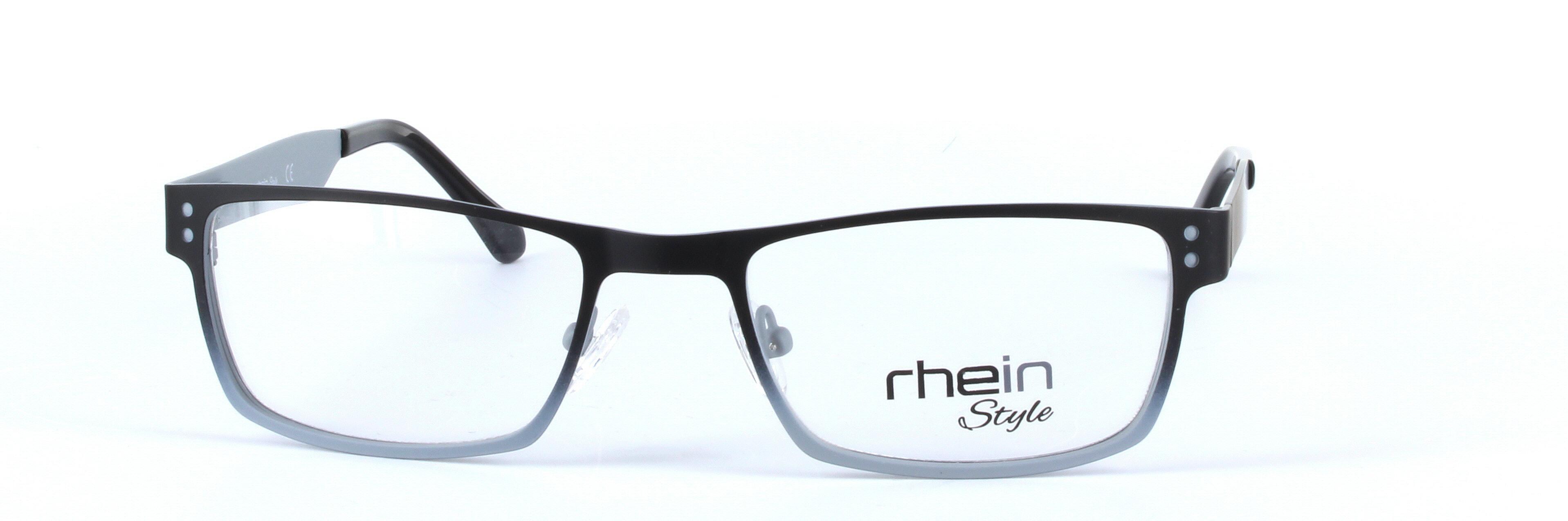 Ambleside Black and Silver Full Rim Rectangular Metal Glasses - Image View 5