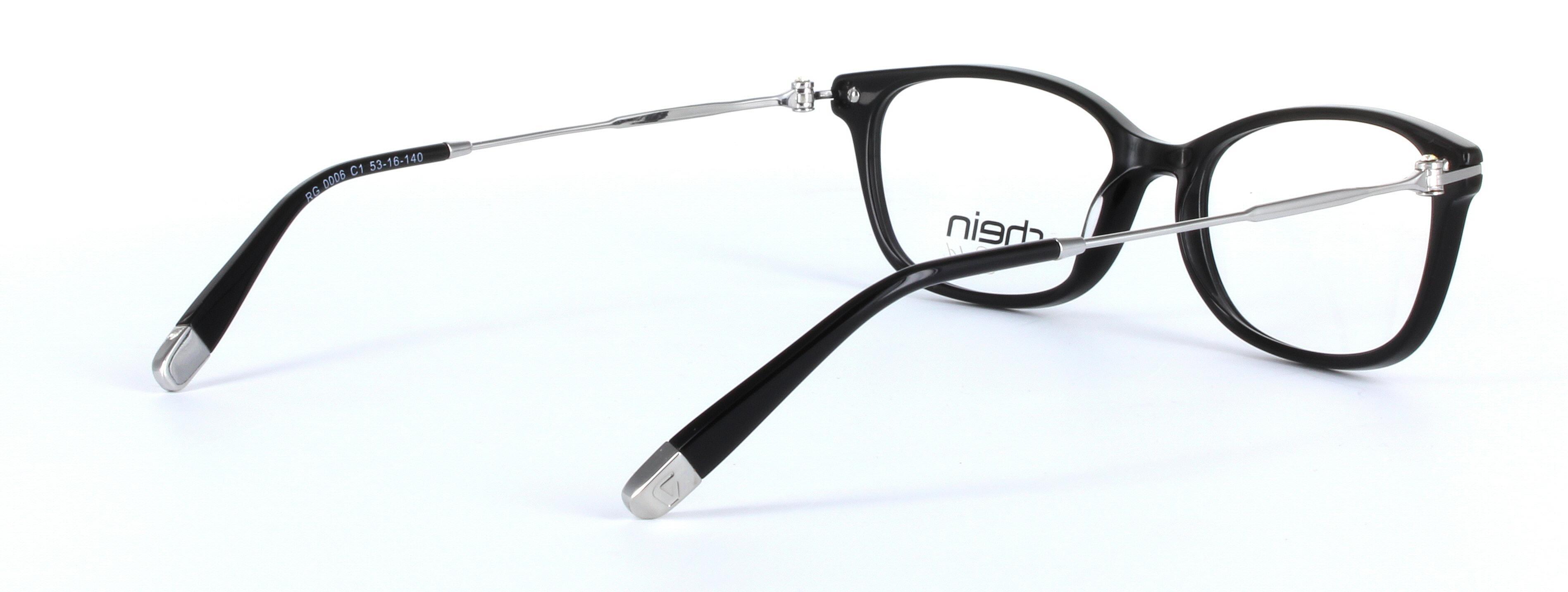 Locarno Black Full Rim Oval Plastic Glasses - Image View 4