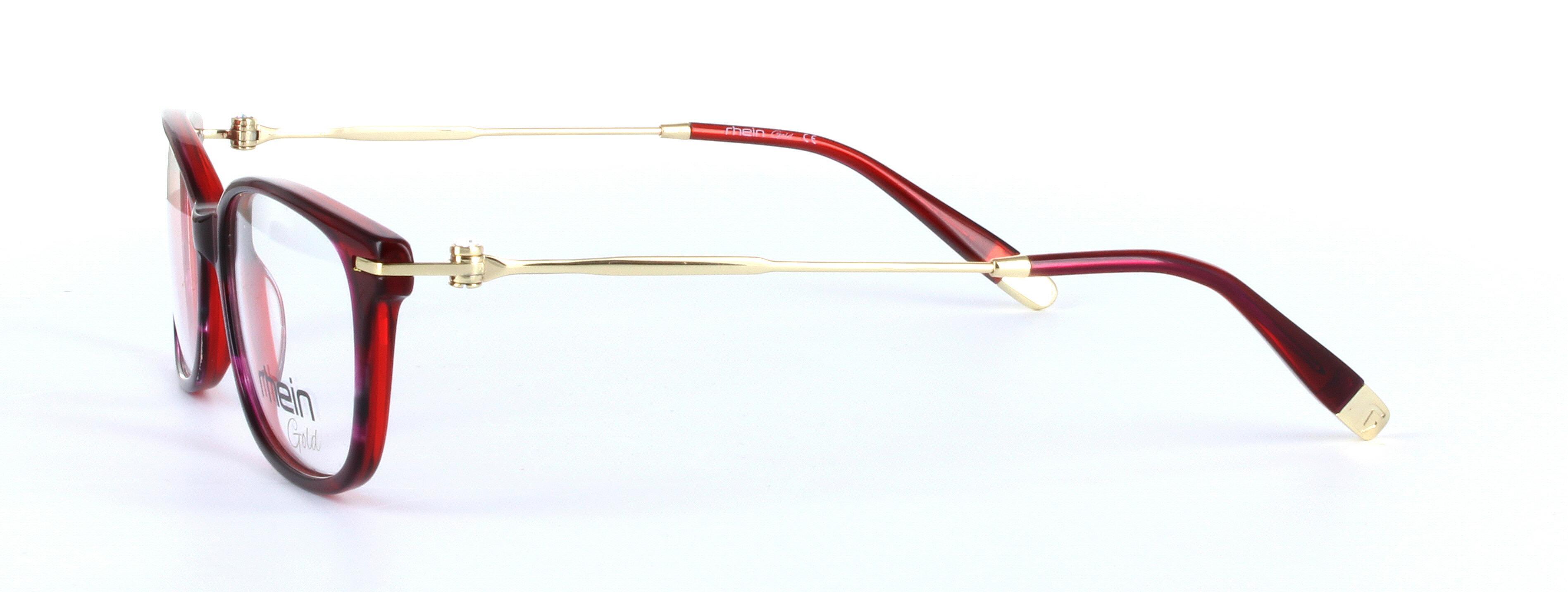 Locarno Red Full Rim Oval Plastic Glasses - Image View 2