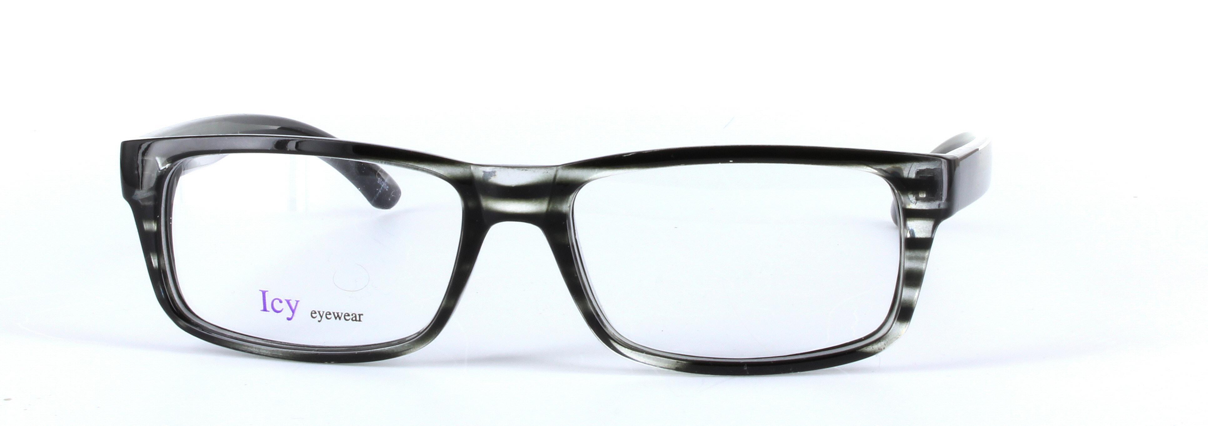 ICY 160 Grey Full Rim Rectangular Square Plastic Glasses - Image View 5