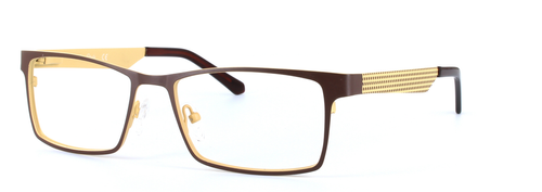 Brown Full Rim Rectacngular Metal Glasses Banyan - Image View 1