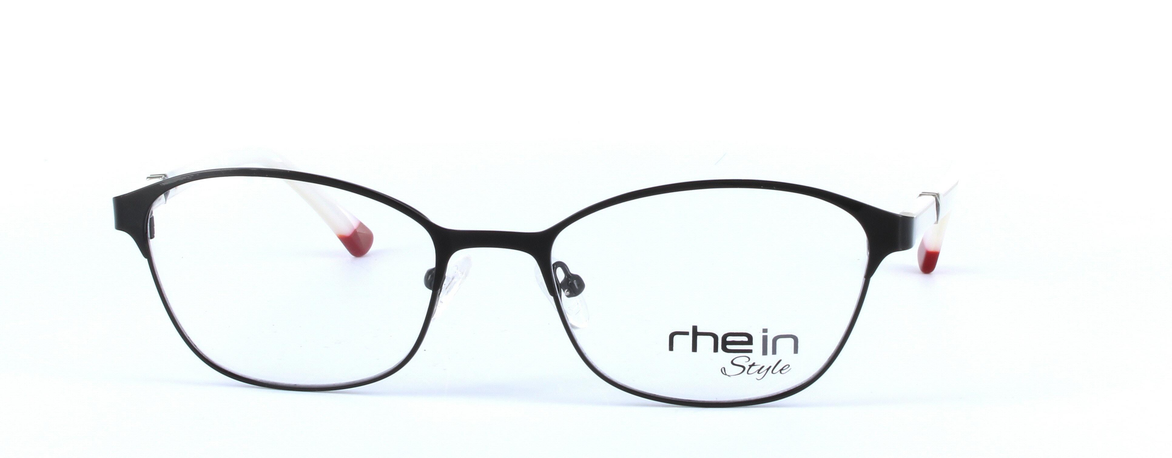 Omma Black Full Rim Oval Round Metal Glasses  - Image View 5