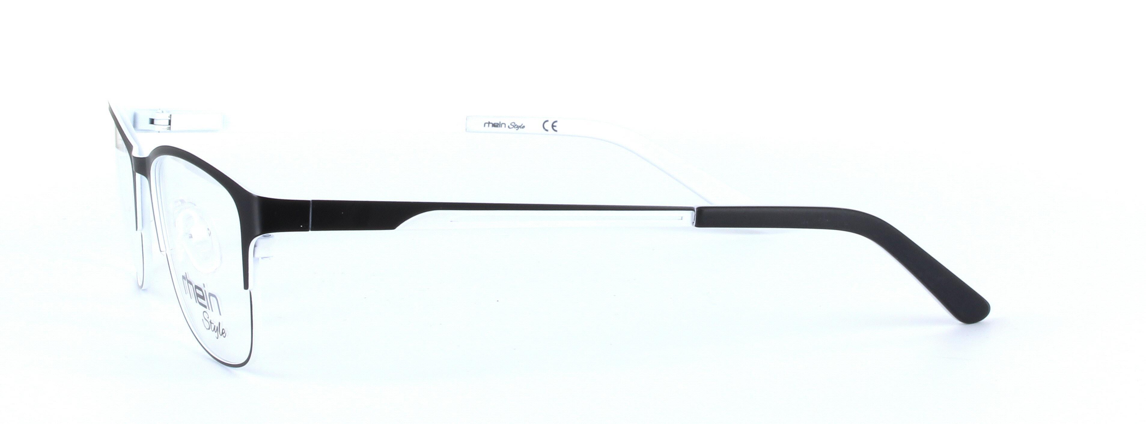 Cooper Black Full Rim Oval Rectangular Metal Glasses - Image View 2