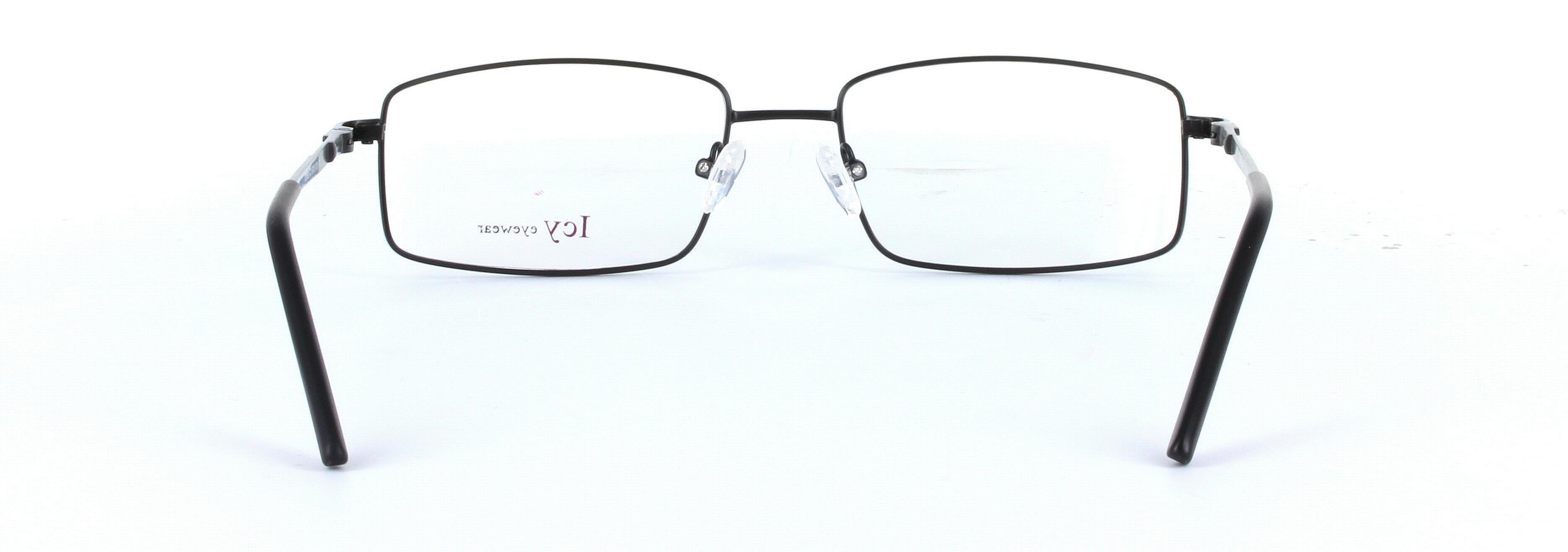 Chester Black Full Rim Rectangular Metal Glasses - Image View 3