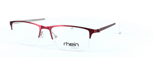 Kalem Red Semi Rimless Rectangular Metal Glasses - Image View 1