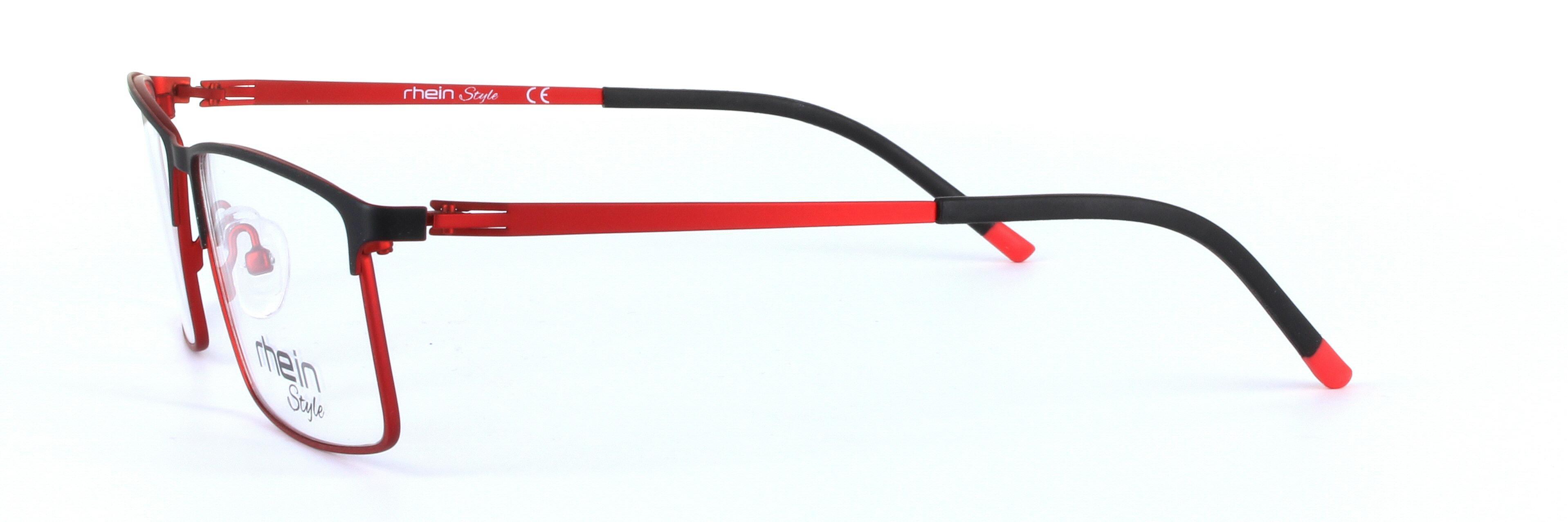 Mitchell Black Full Rim Rectangular Metal Glasses - Image View 2