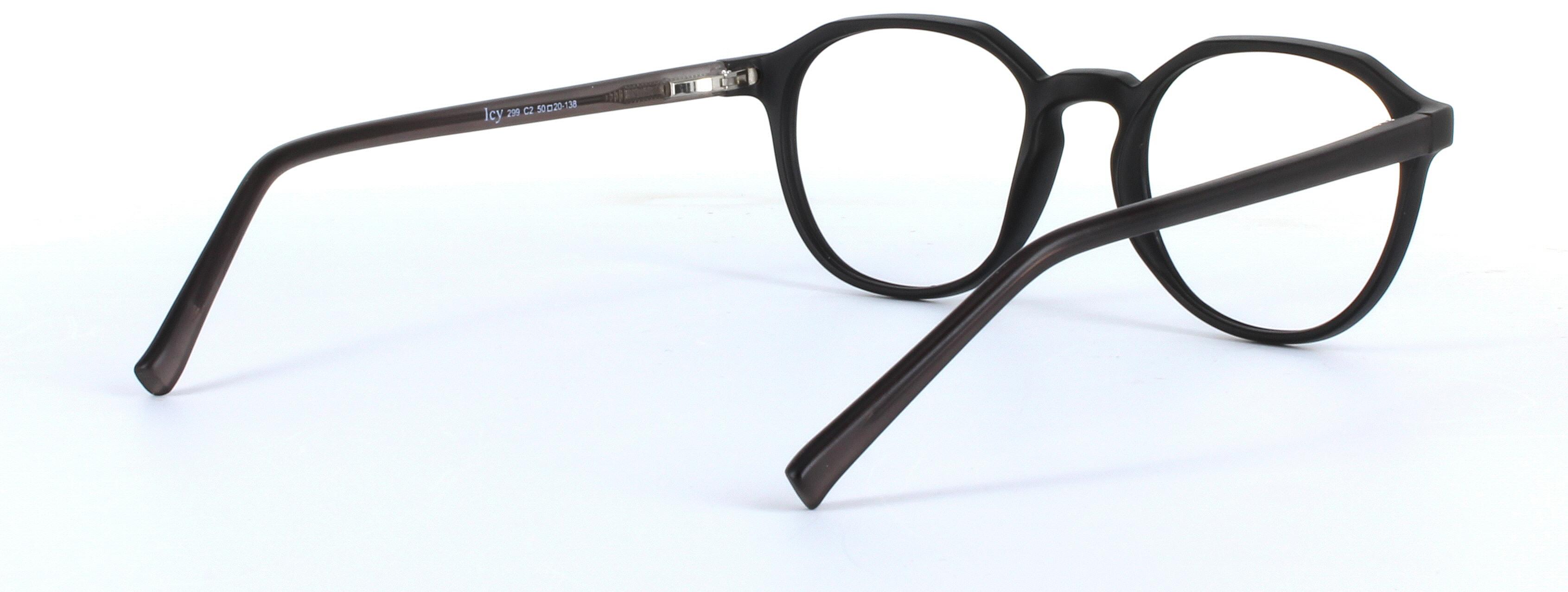 Jango Black Full Rim Round Plastic Glasses - Image View 4